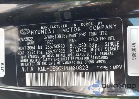 2023 Genesis Gv80 3.5T Awd из США, поврежденный, VIN KMUHCESC2PU130828